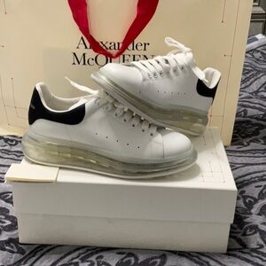 Alexander McQueen White and Black Chunky Sneakers